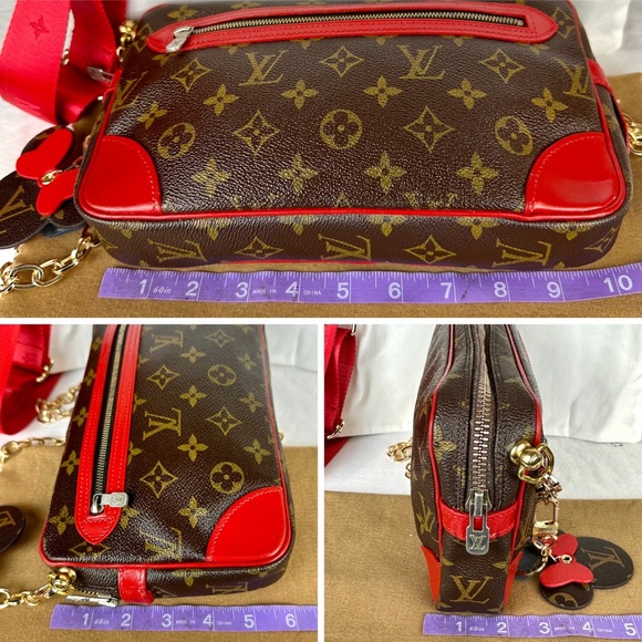 Louis Vuitton crossbody *Custom* with chain, bag charm and dust bag - Picture 16 of 16